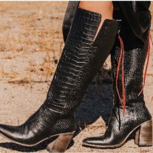 FREEBIRD Japer brand new black croco